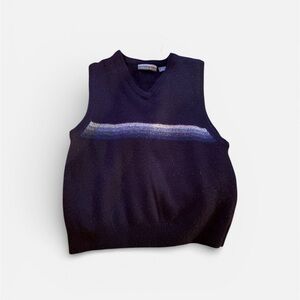 Navy Blue Sleeveless Sweater Vest